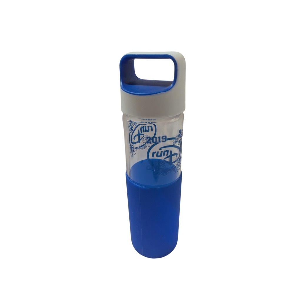 Disney runDisney‎ 2019 Marathon Weekend Water Bottle Blue Silicone Sleeve 9.5in